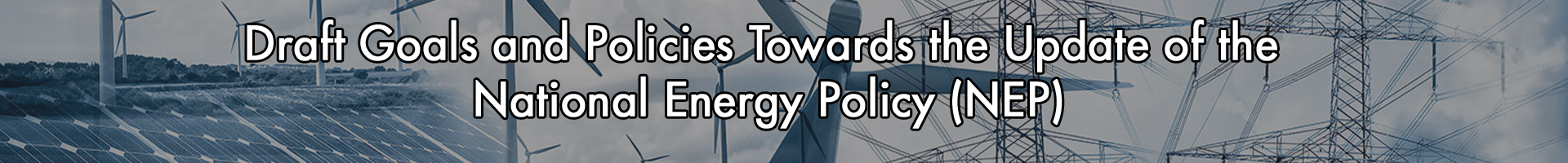 Draft Goals and Policies  Towards the Update of the National Energy Policy (NEP)