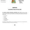 NOTICE: CLOSURE OF HEALTH FACILITIES