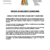 NOTICE - CONSULTATION WITH PRIVATE SECURITY COMPANIES