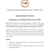 PROCUREMENT NOTICE - Development of an Official Website for the NTRC