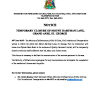 TEMPORARY CLOSURE OF MOUNT HARTMAN LANE, GRAND ANSE, ST. GEORGE
