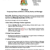 Temporary Closure of Division of Births, Deaths, and Marriages